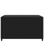 Preview: Garten-Couchtisch Quadratisch Schwarz 50x50x30 cm Poly Rattan