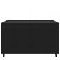 Preview: Garten-Couchtisch Quadratisch Schwarz 50x50x30 cm Poly Rattan
