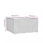 Preview: Garten-Couchtisch Quadratisch Schwarz 50x50x30 cm Poly Rattan