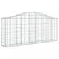 Preview: Gabionen mit Hochbogen 4 Stk. 200x30x80/100 cm Verzinktes Eisen