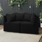 Preview: ARDEBO.de - Garten-Ecksofas mit Kissen 2 Stk. Schwarz Poly Rattan