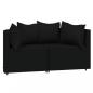 Preview: Garten-Ecksofas mit Kissen 2 Stk. Schwarz Poly Rattan