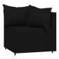 Preview: Garten-Ecksofas mit Kissen 2 Stk. Schwarz Poly Rattan