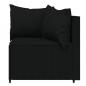 Preview: Garten-Ecksofas mit Kissen 2 Stk. Schwarz Poly Rattan