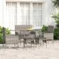 Preview: ARDEBO.de - 6-tlg. Garten-Lounge-Set mit Kissen Grau Poly Rattan