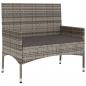 Preview: 6-tlg. Garten-Lounge-Set mit Kissen Grau Poly Rattan