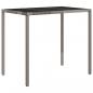 Preview: 6-tlg. Garten-Lounge-Set mit Kissen Grau Poly Rattan