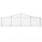 Preview: Gabionen mit Hochbogen 3 Stk. 200x30x40/60 cm Verzinktes Eisen