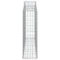 Preview: Gabionen mit Hochbogen 2 Stk. 200x30x100/120cm Verzinktes Eisen