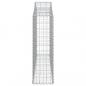 Preview: Gabionen mit Hochbogen 13Stk. 200x30x100/120cm Verzinktes Eisen