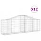 Preview: Gabionen mit Hochbogen 12 Stk. 200x30x60/80 cm Verzinktes Eisen