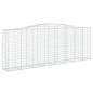 Preview: Gabionen mit Hochbogen 4 Stk. 400x50x140/160cm Verzinktes Eisen