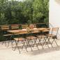 Preview: ARDEBO.de - Bistrostühle 8 Stk. Klappbar Massivholz Teak und Stahl