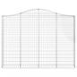 Preview: Gabionen mit Hochbogen 2 Stk. 200x30x140/160cm Verzinktes Eisen