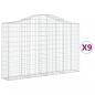 Preview: Gabionen mit Hochbogen 9 Stk. 200x30x120/140cm Verzinktes Eisen