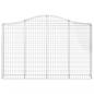 Preview: Gabionen mit Hochbogen 9 Stk. 200x30x120/140cm Verzinktes Eisen