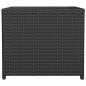 Preview: Beistelltisch mit Glasplatte Schwarz Poly Rattan & Hartglas