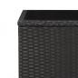 Preview: Beistelltisch mit Glasplatte Schwarz Poly Rattan & Hartglas