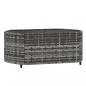 Preview: 3-tlg. Garten-Lounge-Set mit Kissen Grau Poly Rattan