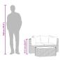 Preview: 3-tlg. Garten-Lounge-Set mit Kissen Schwarz Poly Rattan