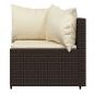 Preview: Garten-Ecksofas mit Kissen 2 Stk. Braun Poly Rattan