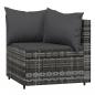 Preview: 4-tlg. Garten-Lounge-Set mit Kissen Grau Poly Rattan