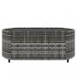 Preview: 4-tlg. Garten-Lounge-Set mit Kissen Grau Poly Rattan