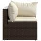Preview: Garten-Ecksofas mit Kissen 2 Stk. Braun Poly Rattan