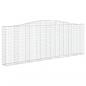 Preview: Gabionen mit Hochbogen 3 Stk. 400x30x140/160cm Verzinktes Eisen