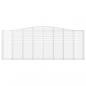 Preview: Gabionen mit Hochbogen 3 Stk. 400x30x140/160cm Verzinktes Eisen