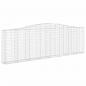 Preview: Gabionen mit Hochbogen 5 Stk. 400x30x120/140cm Verzinktes Eisen