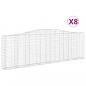 Preview: Gabionen mit Hochbogen 8 Stk. 400x30x120/140cm Verzinktes Eisen