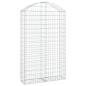 Preview: Gabione mit Hochbogen 100x30x160/180 cm Verzinktes Eisen
