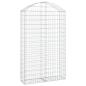 Preview: Gabione mit Hochbogen 100x30x160/180 cm Verzinktes Eisen
