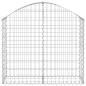 Preview: Gabione mit Hochbogen 100x30x80/100 cm Verzinktes Eisen