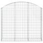 Preview: Gabione mit Hochbogen 150x30x120/140 cm Verzinktes Eisen