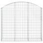 Preview: Gabione mit Hochbogen 150x30x120/140 cm Verzinktes Eisen