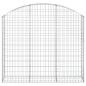 Preview: Gabione mit Hochbogen 150x30x120/140 cm Verzinktes Eisen