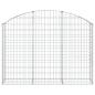 Preview: Gabione mit Hochbogen 150x30x100/120 cm Verzinktes Eisen