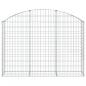 Preview: Gabione mit Hochbogen 150x30x100/120 cm Verzinktes Eisen