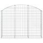Preview: Gabione mit Hochbogen 150x30x100/120 cm Verzinktes Eisen