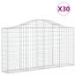 Preview: Gabionen mit Hochbogen 30Stk. 200x30x100/120cm Verzinktes Eisen