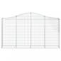 Preview: Gabionen mit Hochbogen 30Stk. 200x30x100/120cm Verzinktes Eisen