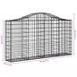 Preview: Gabionen mit Hochbogen 30Stk. 200x30x100/120cm Verzinktes Eisen