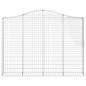 Preview: Gabionen mit Hochbogen 3 Stk. 200x30x140/160cm Verzinktes Eisen