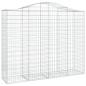 Preview: Gabionen mit Hochbogen 10Stk. 200x50x160/180cm Verzinktes Eisen