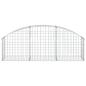 Preview: Gabione mit Hochbogen 150x30x40/60 cm Verzinktes Eisen