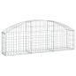 Preview: Gabione mit Hochbogen 150x30x40/60 cm Verzinktes Eisen