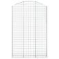 Preview: Gabione mit Hochbogen 150x30x220/240 cm Verzinktes Eisen