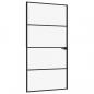 Preview: Innentür Schwarz 102x201,5 cm Hartglas & Aluminium Schlank